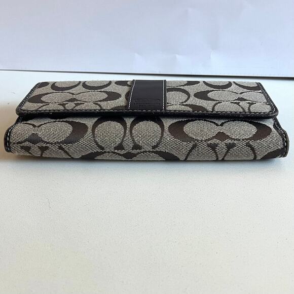 COACH 2 ITEMS! Signature Brown Long Wallet AND Checkbook, Cash Holder - Picture 7 of 13